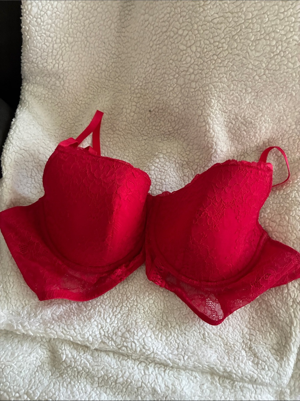 VENUS Red Lace Push-Up Bra with Longline Band Sz 2X nwot light padding